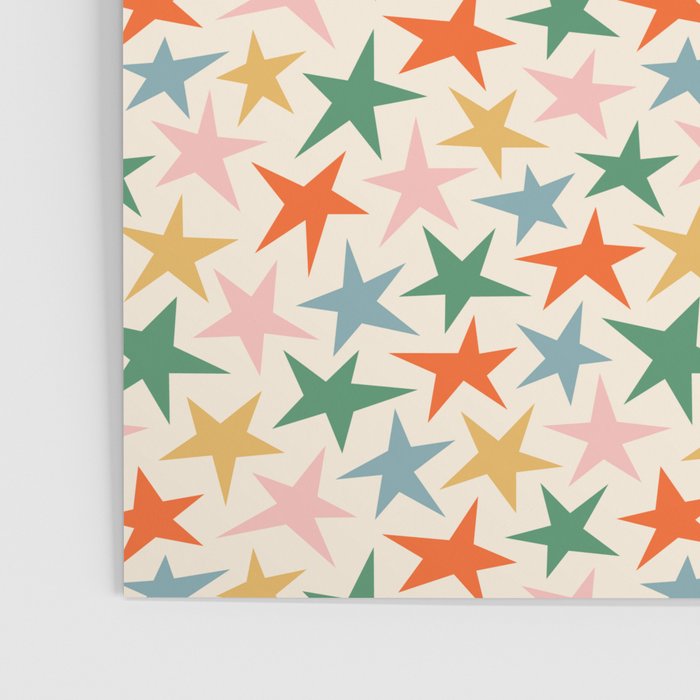 Retro christmas star shape art pattern Poster Gallery Image 3