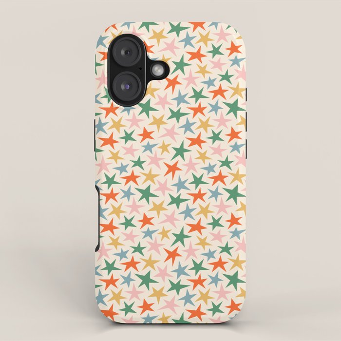 Retro christmas star shape art pattern iPhone Case Gallery Image 1