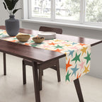 Retro christmas star shape art pattern Table Runner Gallery Image 2