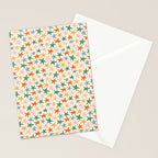 Retro christmas star shape art pattern Stationery Card Gallery Image 2