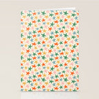 Retro christmas star shape art pattern Stationery Card Gallery Image 2
