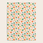 Retro christmas star shape art pattern Poster Gallery Image 4
