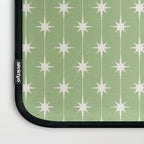 Midcentury Stars and Dots Light Sage Green and Cream Pattern Laptop Sleeve Gallery Image 3
