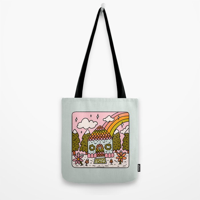 Pisces Gingerbread House Tote Bag Gallery Image 2