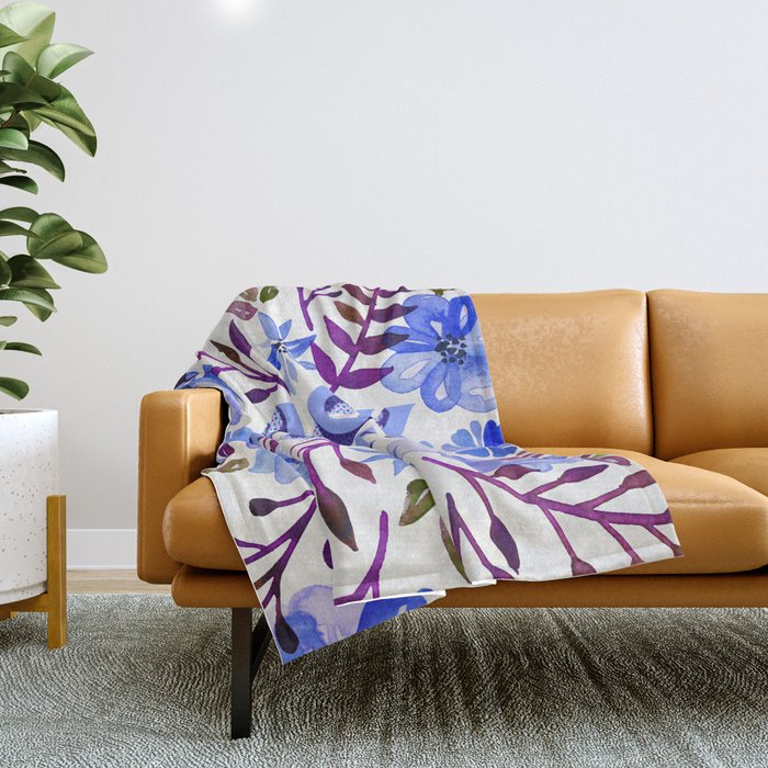 F*ck It - Blueberry Palette Throw Blanket Gallery Image 1
