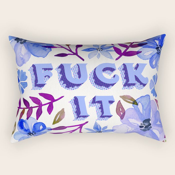 F*ck It - Blueberry Palette Rectangular Pillow Gallery Image 1