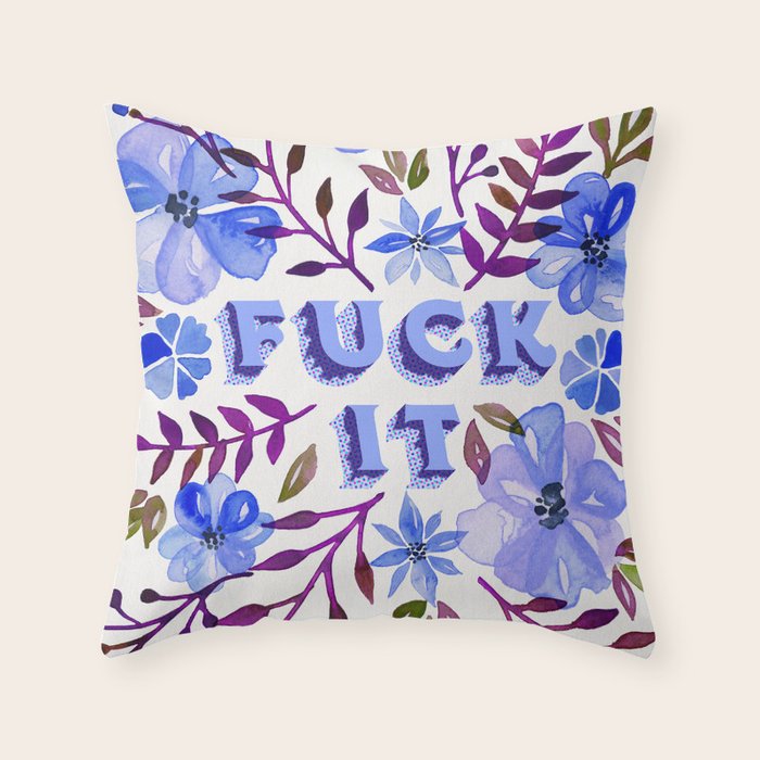 F*ck It - Blueberry Palette Throw Pillow Gallery Image 6