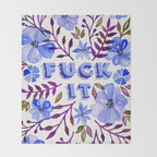 F*ck It - Blueberry Palette Throw Blanket Gallery Image 2