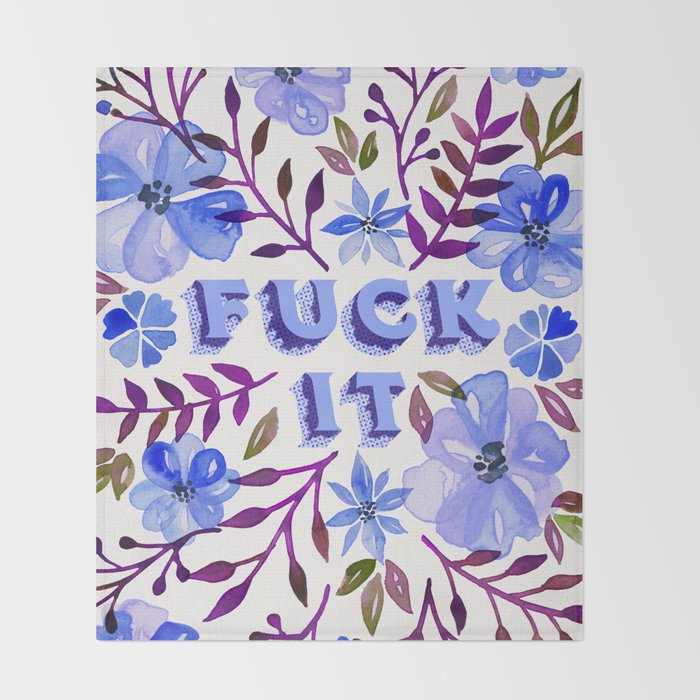 F*ck It - Blueberry Palette Throw Blanket Gallery Image 2