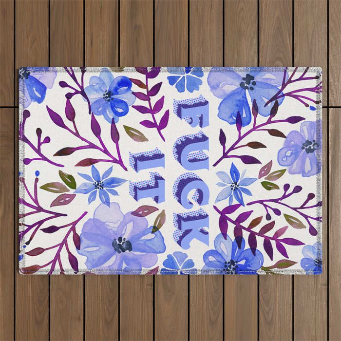 F*ck It - Blueberry Palette Outdoor Rug Gallery Image 1