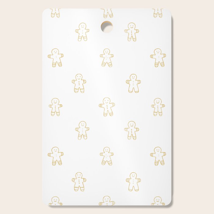 Christmas gingerbread cookie pattern Cutting Board Gallery Image 1