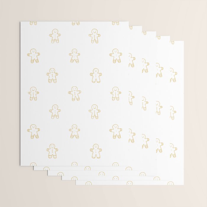 Christmas gingerbread cookie pattern Wrapping Paper Gallery Image 3