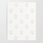 Christmas gingerbread cookie pattern Poster Gallery Image 4