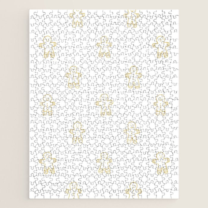Christmas gingerbread cookie pattern Jigsaw Puzzle Gallery Image 1