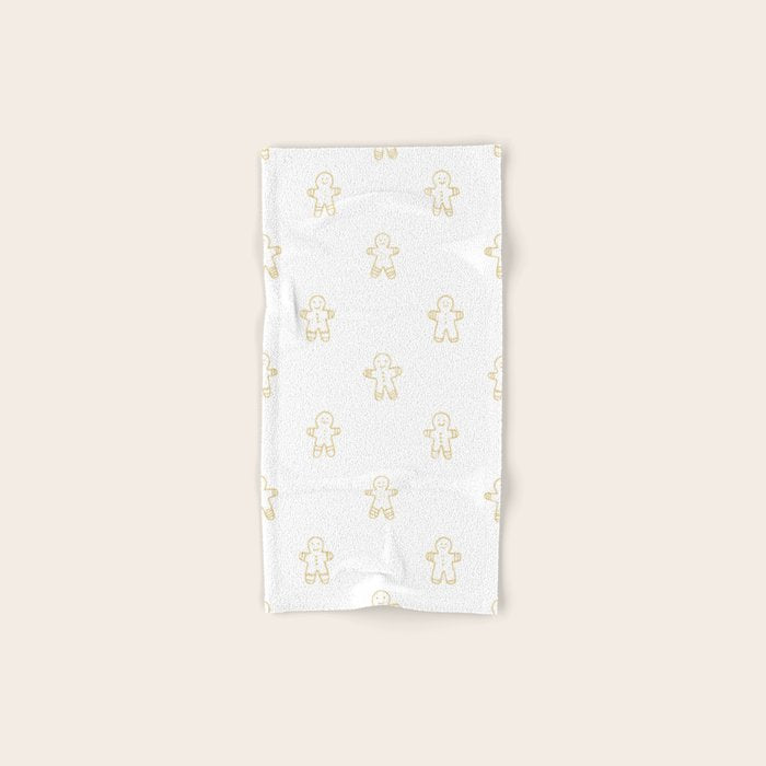 Christmas gingerbread cookie pattern Bath Towel Gallery Image 1