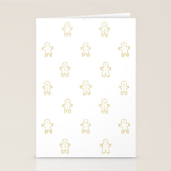 Christmas gingerbread cookie pattern Stationery Card Gallery Image 2