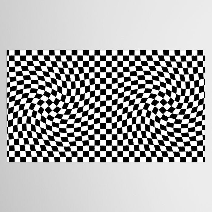 Check VIII - Black Twist â Checkerboard Print Tablecloth Gallery Image 2
