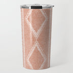oceania diamond stripes - terracotta Travel Mug Gallery Image 1