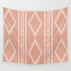 oceania diamond stripes - terracotta Wall Tapestry Gallery Image 4
