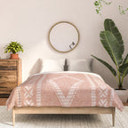 oceania diamond stripes - terracotta Comforter Gallery Image 3