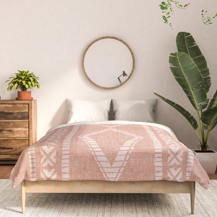 oceania diamond stripes - terracotta Comforter Gallery Image 3