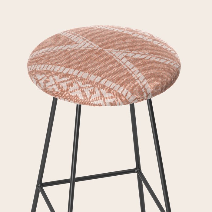 oceania diamond stripes - terracotta Stool Gallery Image 2