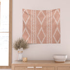 oceania diamond stripes - terracotta Wall Tapestry Gallery Image 2