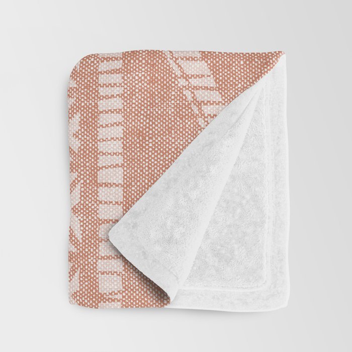 oceania diamond stripes - terracotta Throw Blanket Gallery Image 3
