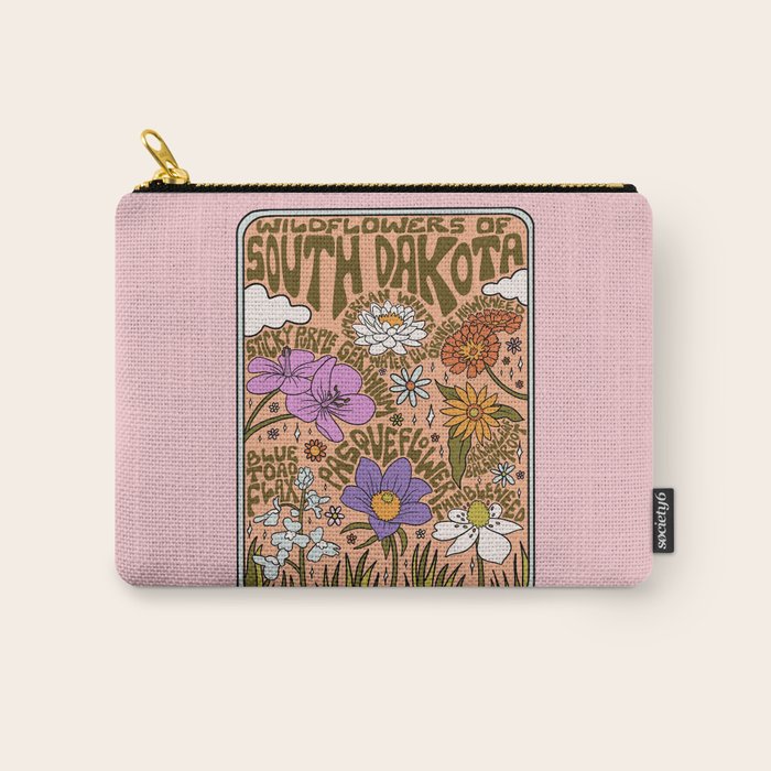 South Dakota Wildflowers Carry All Pouch Gallery Image 1