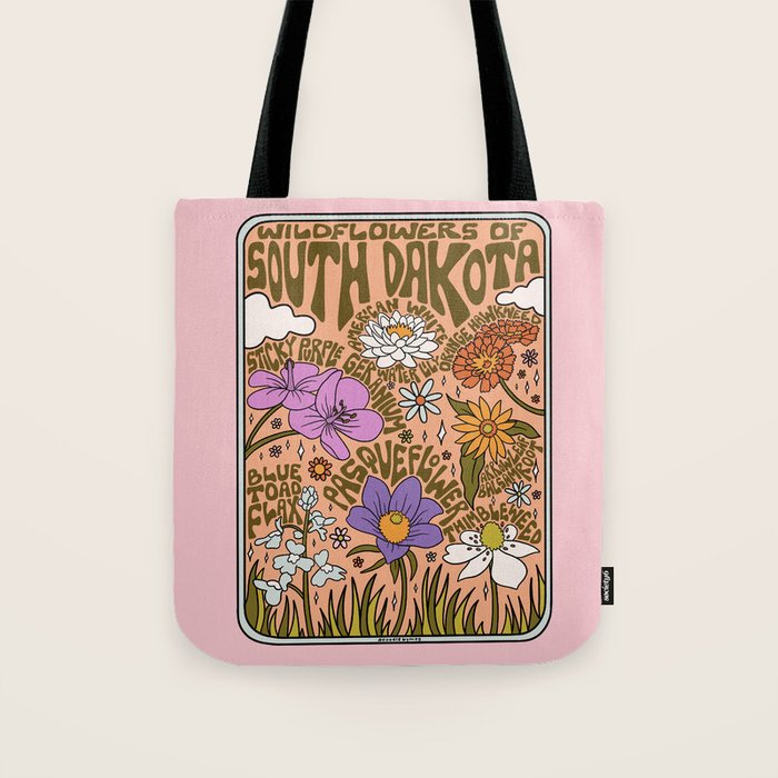 South Dakota Wildflowers Tote Bag Gallery Image 1