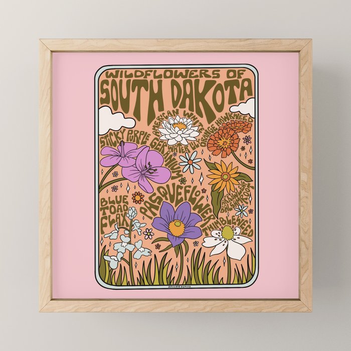 South Dakota Wildflowers Mini Art Print Gallery Image 1