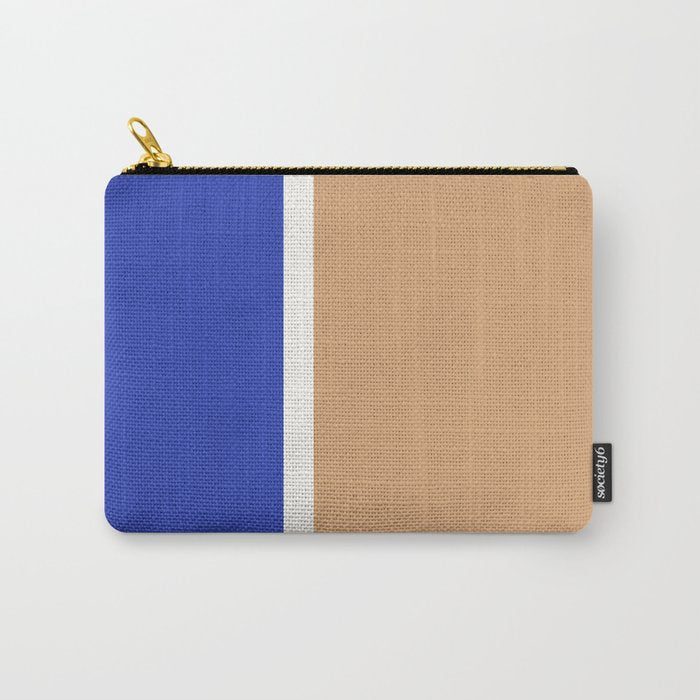 Color Block IX Peach Orange Blue Carry All Pouch Gallery Image 1