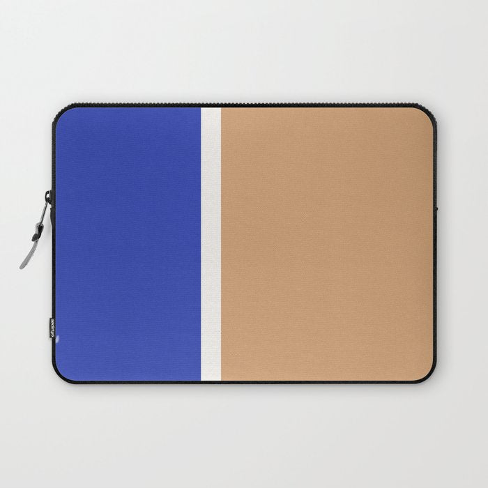 Color Block IX Peach Orange Blue Laptop Sleeve Gallery Image 1
