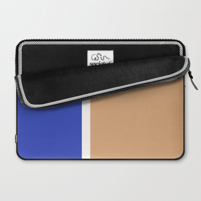 Color Block IX Peach Orange Blue Laptop Sleeve Gallery Image 2