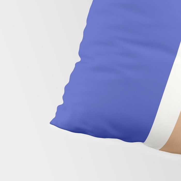 Color Block IX Peach Orange Blue Pillow Sham Gallery Image 4
