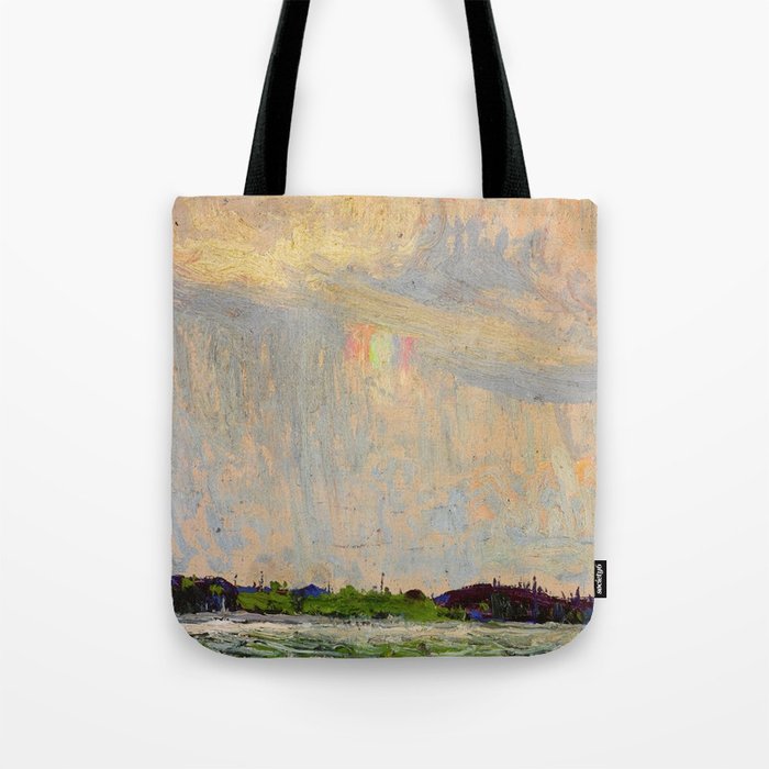 Tom Thomson Misty Sky c. 1913-1914 Canadian Landscape Artist Tote Bag Gallery Image 1