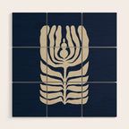 Night Bloom - Blue Wood Wall Art Gallery Image 1