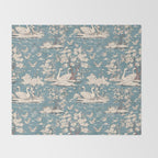 Elegant Swans in Bloom Throw Blanket Gallery Image 2