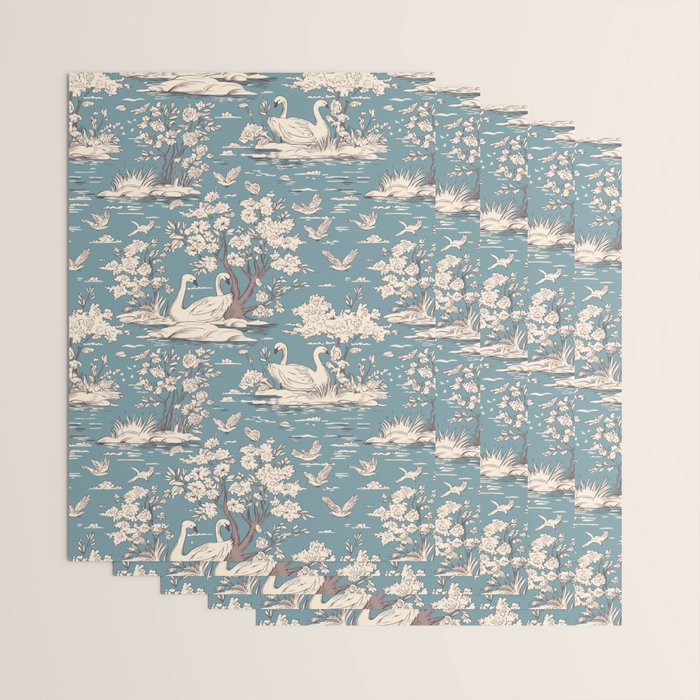 Elegant Swans in Bloom Wrapping Paper Gallery Image 3