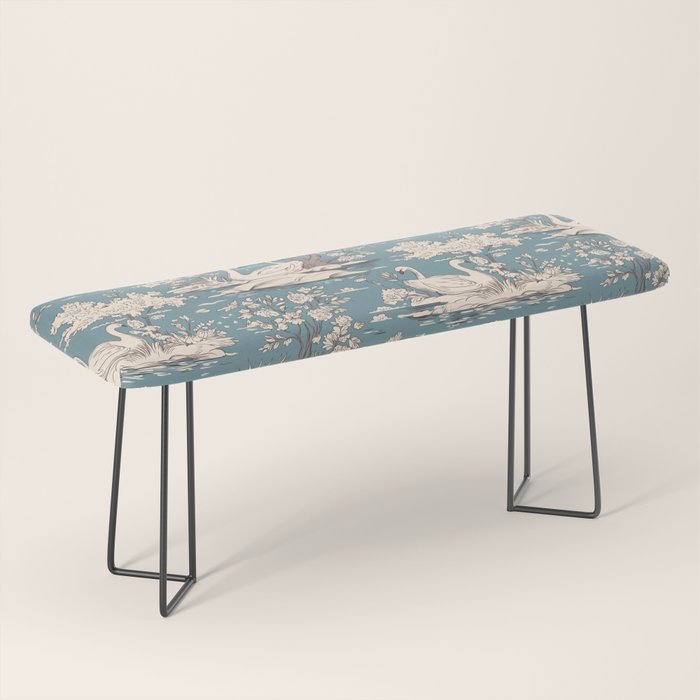 Elegant Swans in Bloom Bench Gallery Image 1