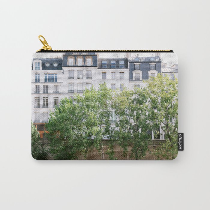 View of the Seine | Paris pastel fine art travel photography France Carry All Pouch Gallery Image 1
