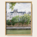 View of the Seine | Paris pastel fine art travel photography France Serving Tray Gallery Image 1