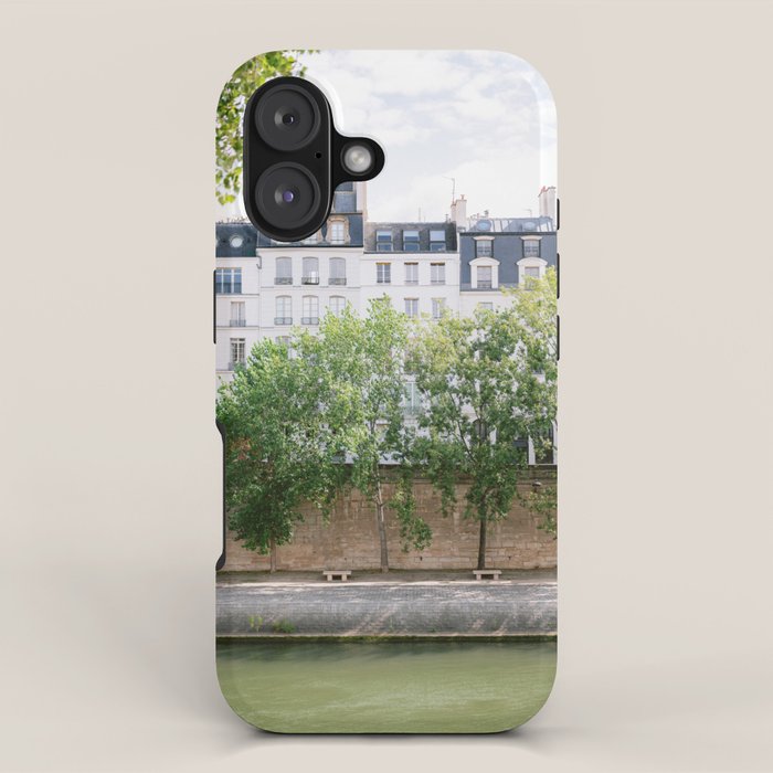 View of the Seine | Paris pastel fine art travel photography France iPhone Case Gallery Image 1