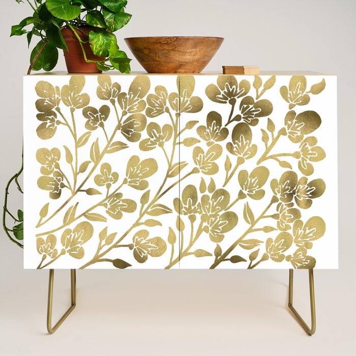 Cherry Blossoms - Gold Palette Credenza Gallery Image 1