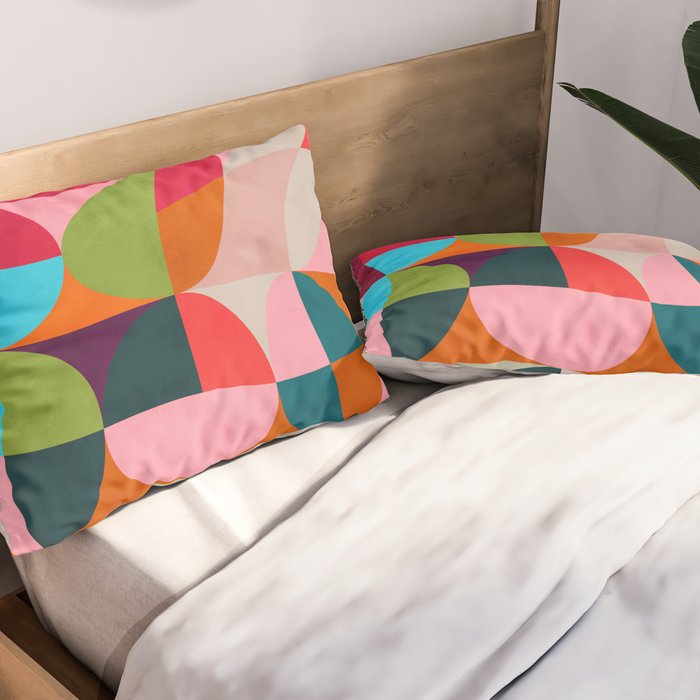 shapes spring colors Pillow Sham Gallery Image 2