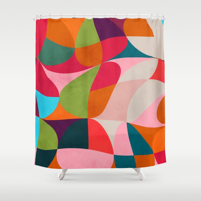 shapes spring colors Shower Curtain Gallery Image 1
