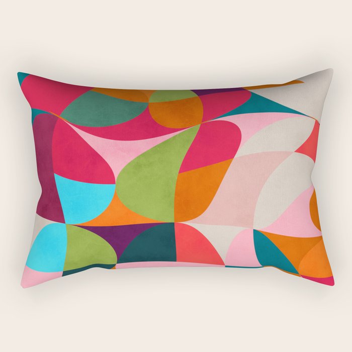shapes spring colors Rectangular Pillow Gallery Image 1