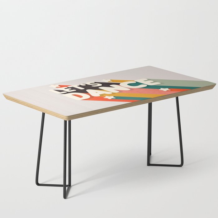 Let's Dance - retro rainbow typography Coffee Table Gallery Image 1