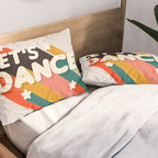 Let's Dance - retro rainbow typography Pillow Sham Gallery Image 2
