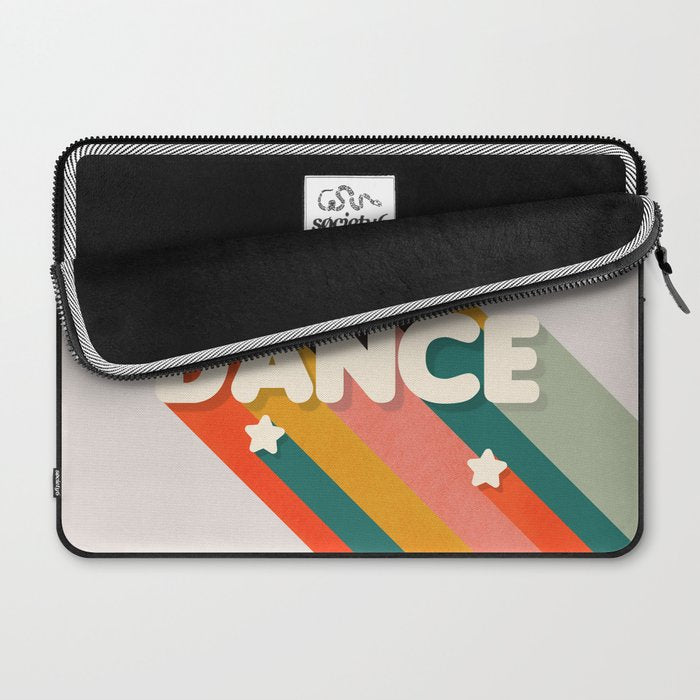 Let's Dance - retro rainbow typography Laptop Sleeve Gallery Image 2